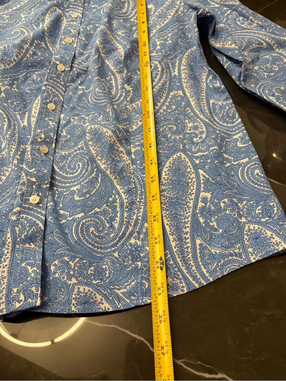 Talbots Women's Paisley Print Wrinkle Resistant Button-Down Shirt Size 12 Casual - Picture 7 of 8